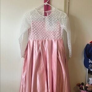 Elegant Pink and White Dress